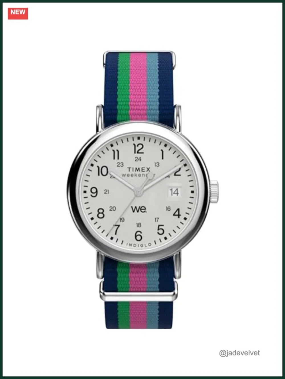 Timex Weekender 36mm Unisex Watch Quartz Analog Blue Strap Water Resistant